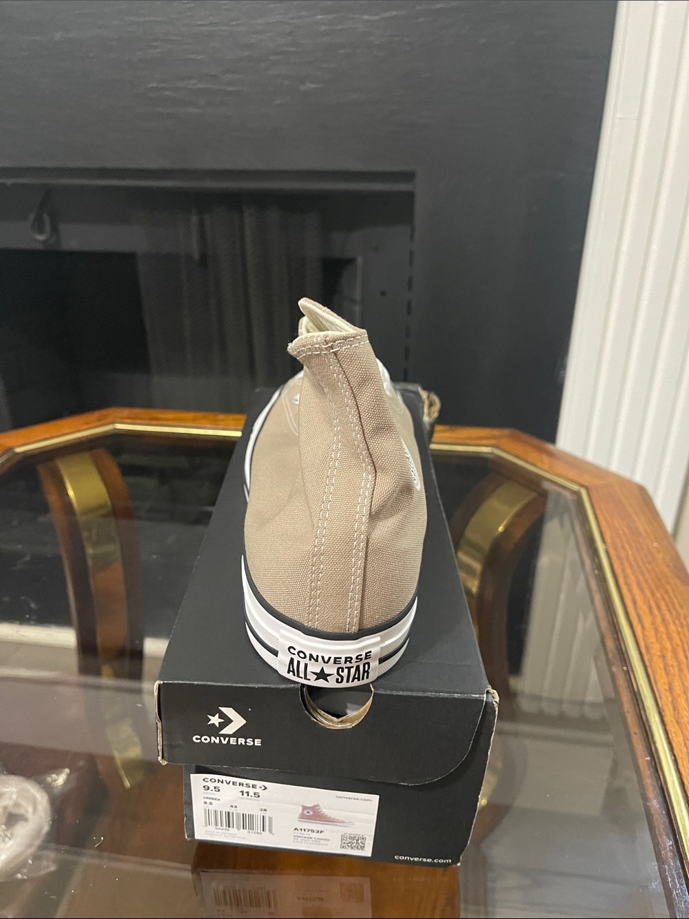 Converse All Star High Top Sneakers - Taupe Canvas - Picture 3 of 8